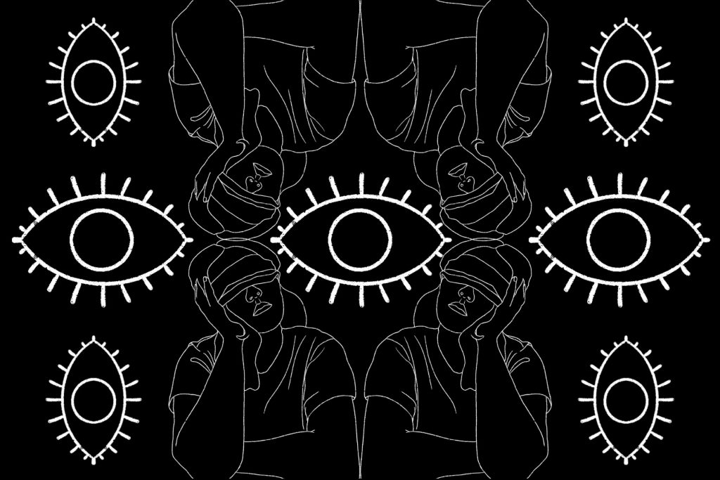 An imaginative illustration of what Ella Jane portrays in her latest single, bored&blind