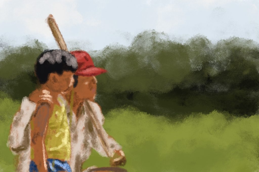 Illustration of a scene in Minari