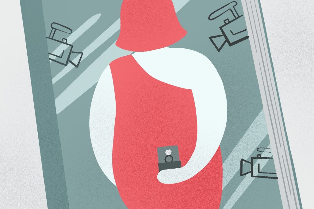 An illustration of the cover of the novel One to Watch for an article about fatphobia. (Illustration by Sonja Vasiljeva, San Jose State University)