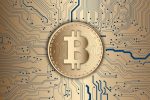 in an article about crypto, the Bitcoin logo in gold