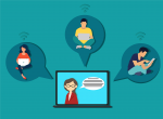 graphic of virtual learning