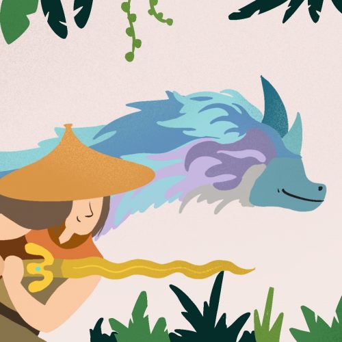 Illustration by Sonja Vasiljeva for an article on Raya and the Last Dragon