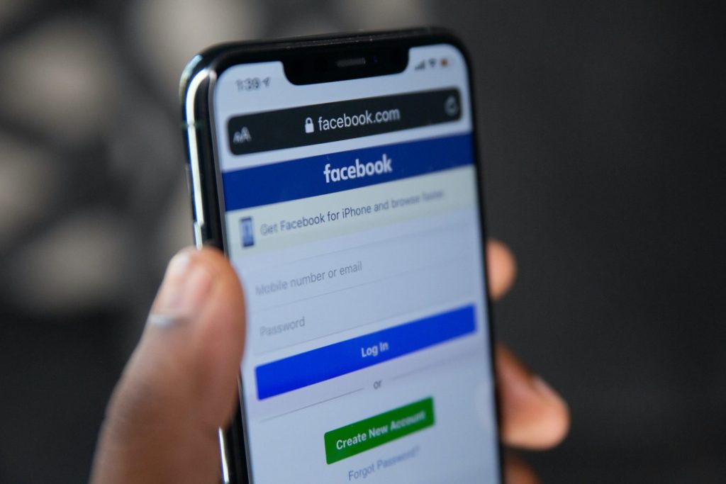 facebook on a smartphone
