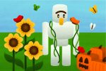 Illustration by Lexey Gonzalez for an article on Minecraft and other tranquil games