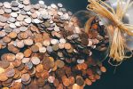 In an article about investing, a pile of coins