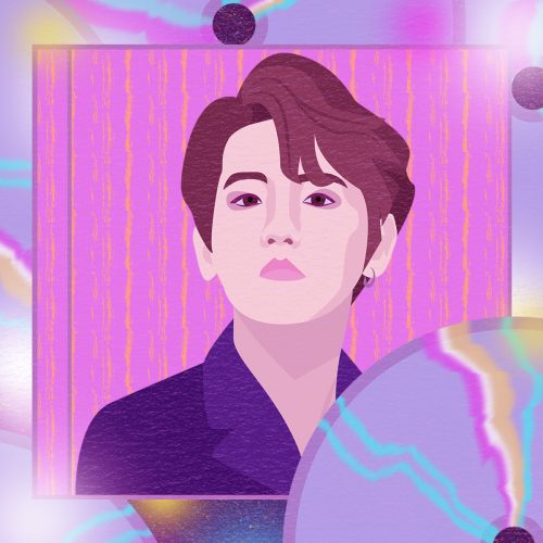 An illustration of South Korean singer Baekhyun.