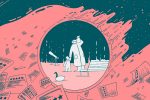 An illustration for a review of John Green's latest book "The Anthropocene Reviewed" (Illustration by Olivia Luo, The Ohio State University)