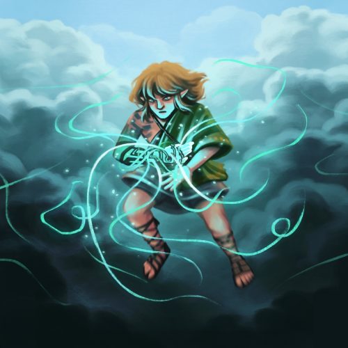 An illustration of Link from The Legend of Zelda. (Illustration by Kati Dean, Chapman University)
