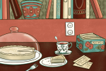 A creative illustration of Hollis' kitchen setup.