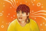 An illustration of musical artist Yebba for an article about her latest release, "October Sky." (Illustration by Katelyn McManis, Columbia College Chicago)