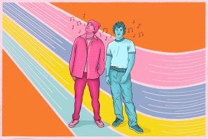 "Never Take It" is a new, colorful aesthetic change for the band twenty one pilots