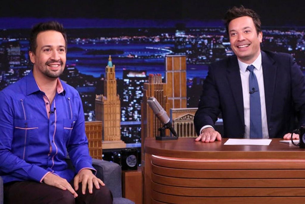 Lin-Manuel Miranda with Jimmy Fallon