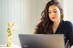 in an article about becoming a family lawyer, a photo of a lawyer at a computer