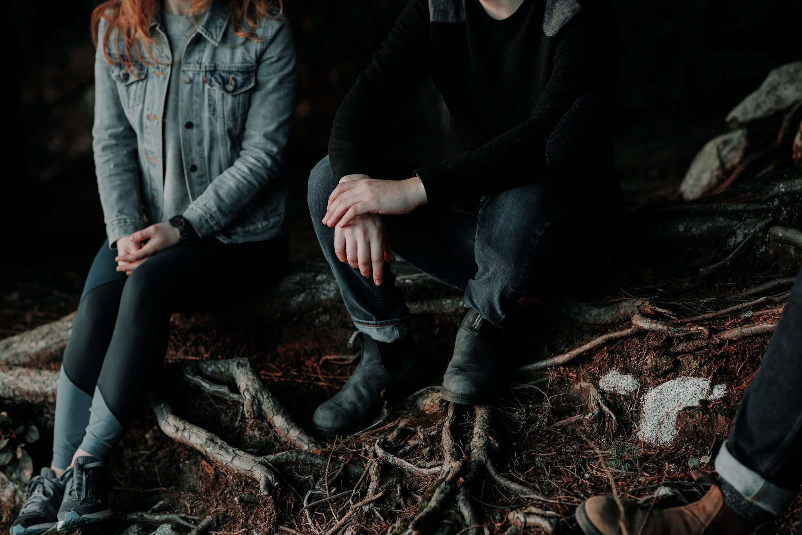 in an article about divorce, two people sitting side by side