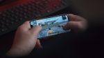 someone gaming on a smartphone
