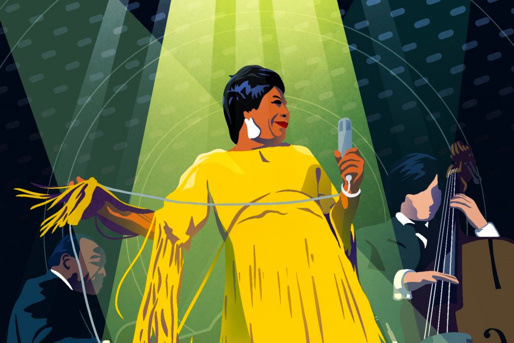 An image of famed jazz singer, Ella Fitzgerald
