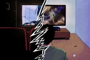 An illustration demonstrating video game to TV adaptations for Resident Evil: Infinite Darkness.
