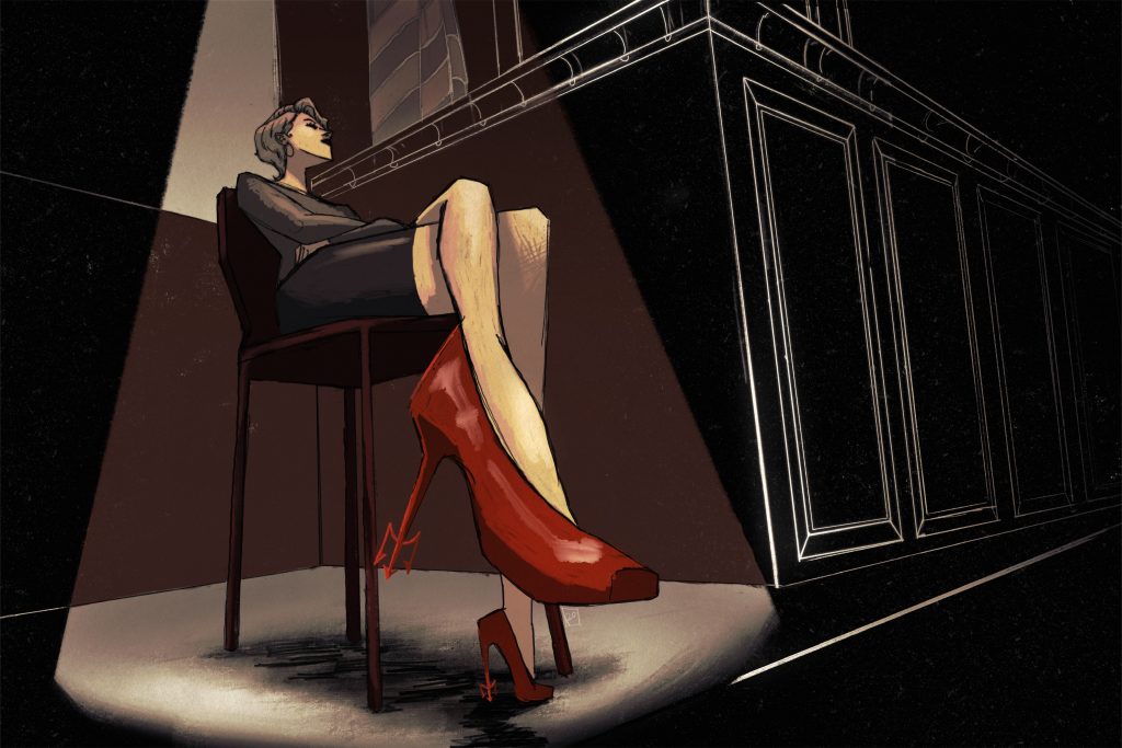 The Devil Wears Prada. (Illustration by Ro Odendahl, Montserrat College of Art)