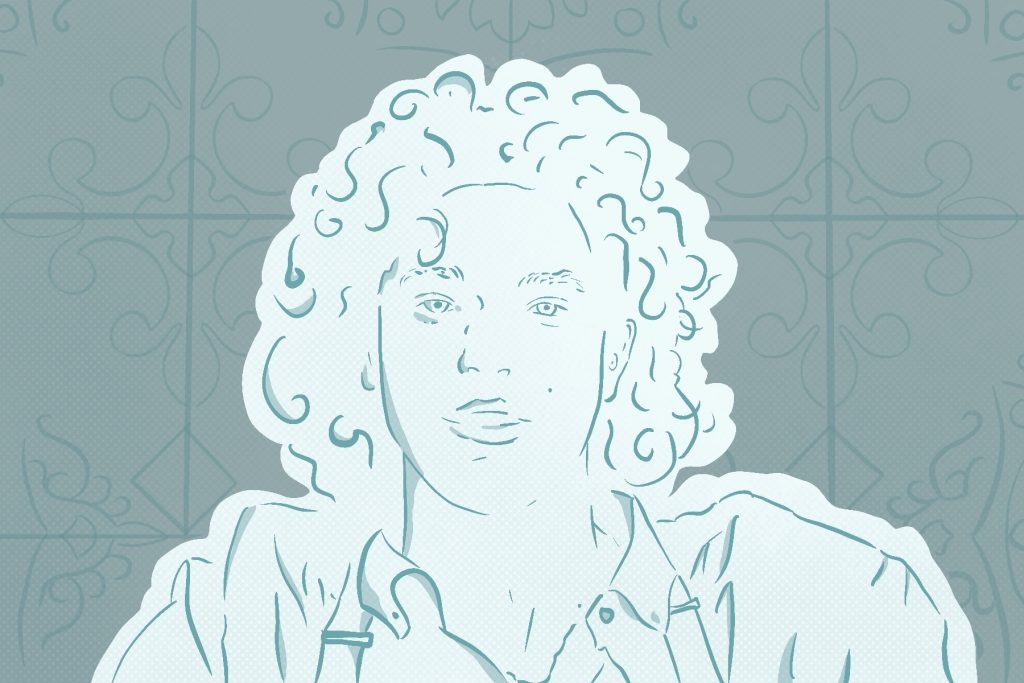 In an article for song People Watching An illustration of Conan Gray