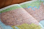 In an article about American accents, a map of the United States