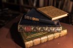 Fantasy novels on a desk