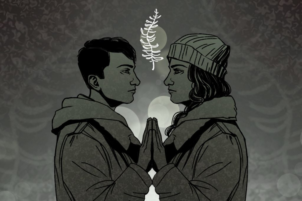 Illustration of the main characters in Tell Me Why