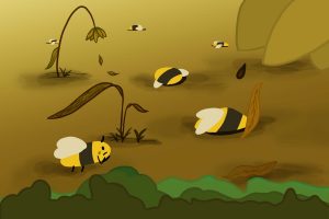 dying honey bees