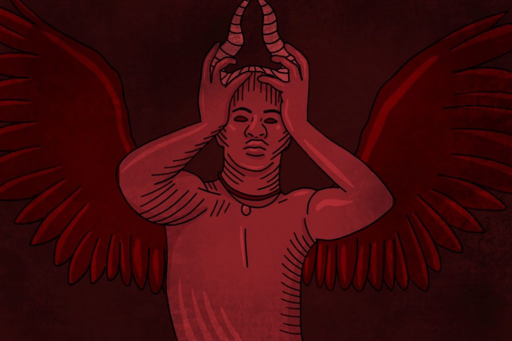 In article about Montero, Lil Nas X's latest album, an illustration of Lil Nas X