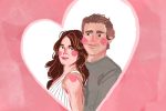 He's All That article with an illustration of the two leads inside a heart