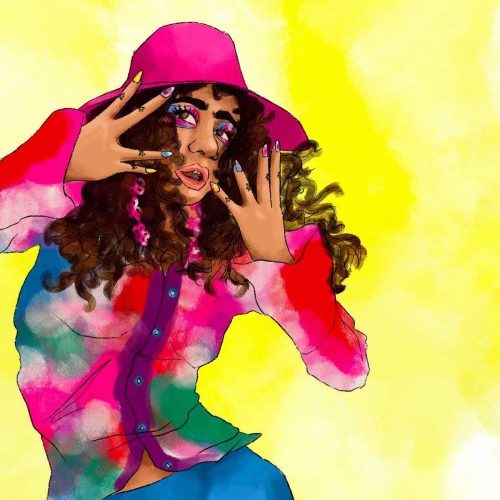 An illustration of Remi Wolf in an article about her album Juno