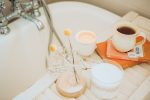 in an article about relaxing after a hard day, a bathtub