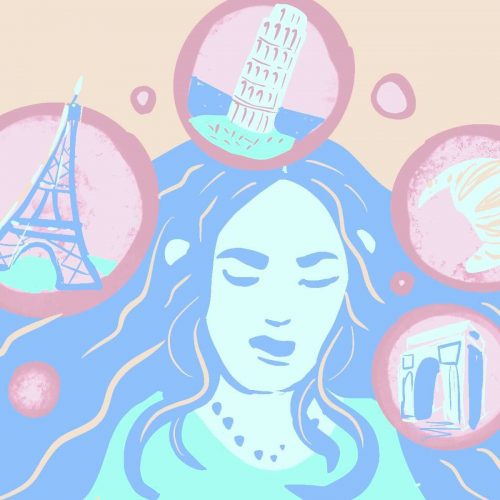 Illustration of Europe and Paris Syndrome.