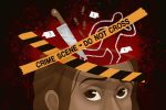 A crime scene in someone's head