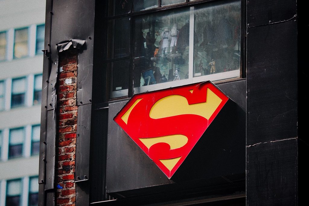 Superman logo.