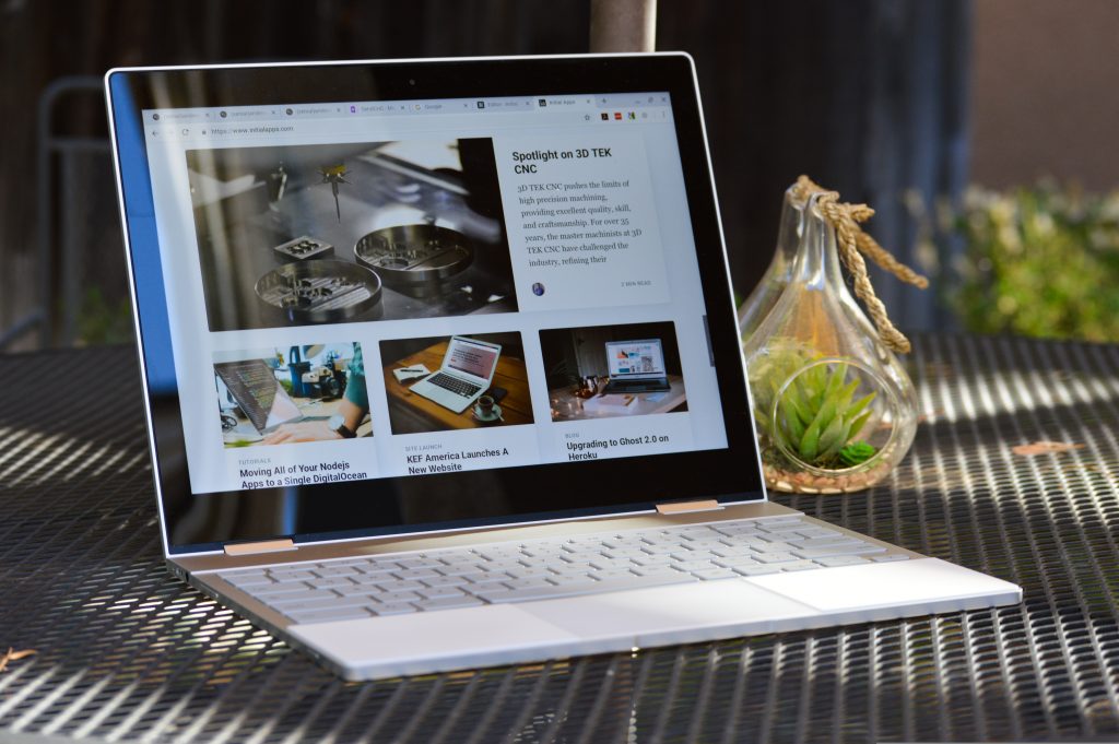 in article about creating an effective homepage, an open laptop