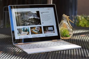 in article about creating an effective homepage, an open laptop
