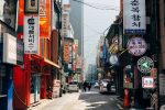 Picture of Korea and Korean language.