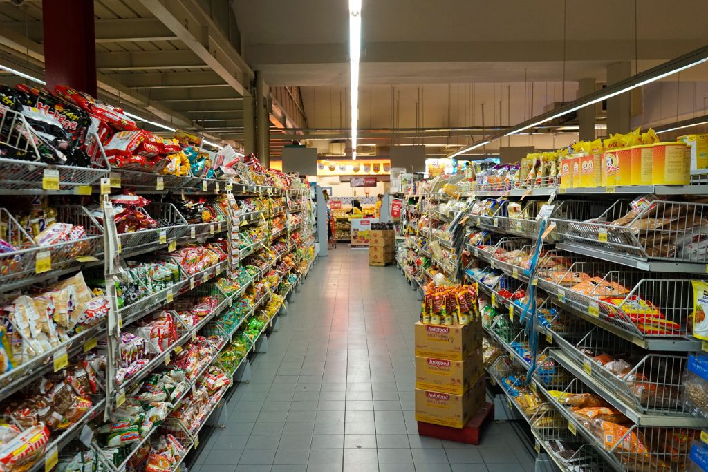 Grocery store aisle