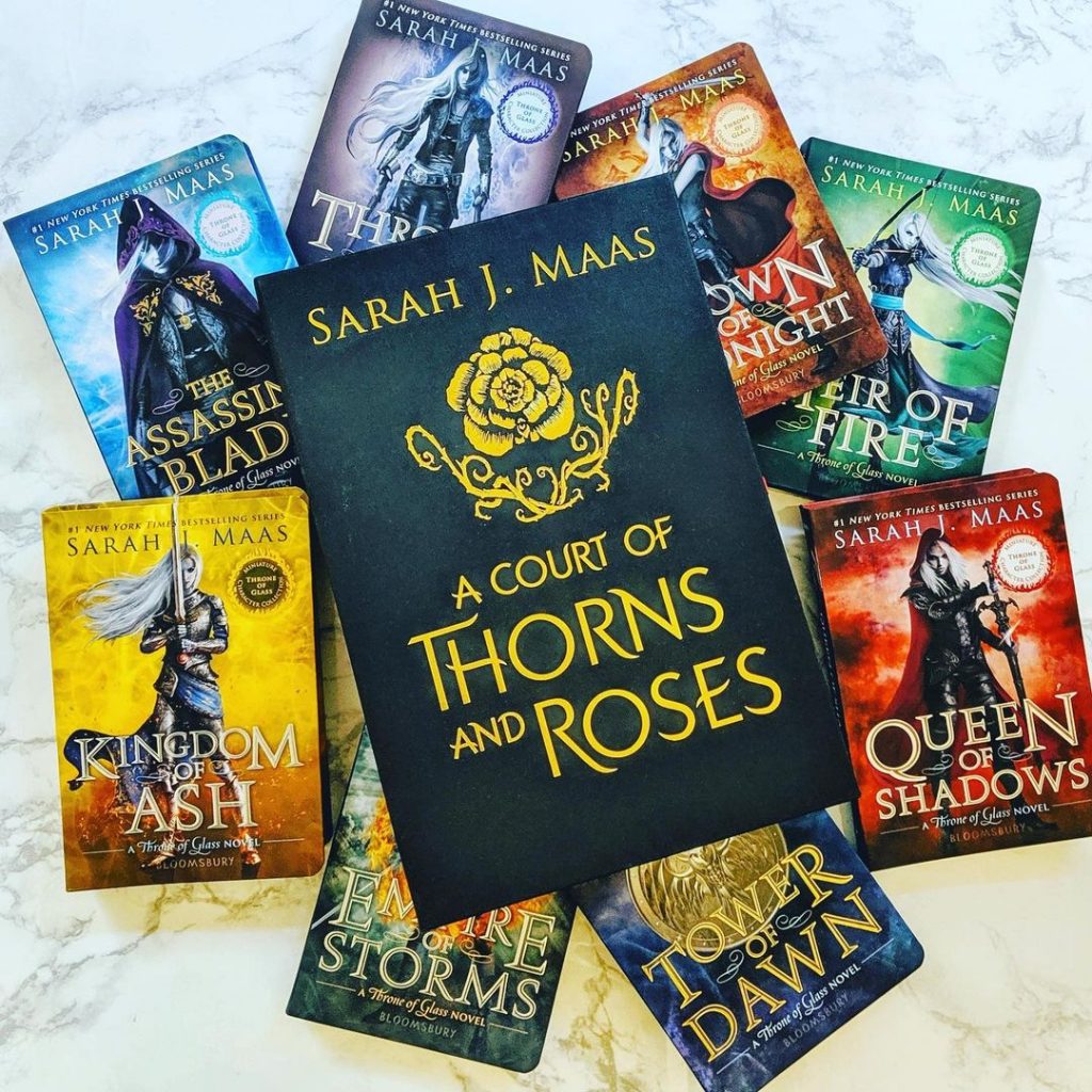 A collection of Sarah J. Maas books