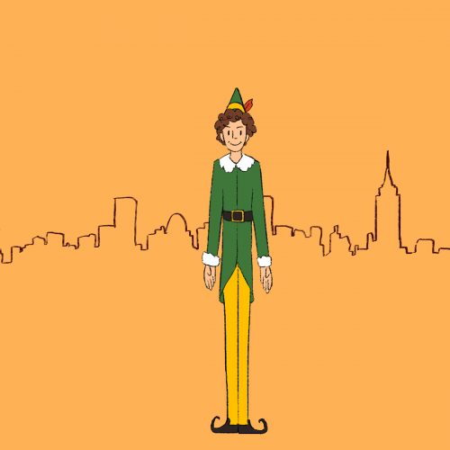 An illustration of Buddy the Elf, from the movie Elf