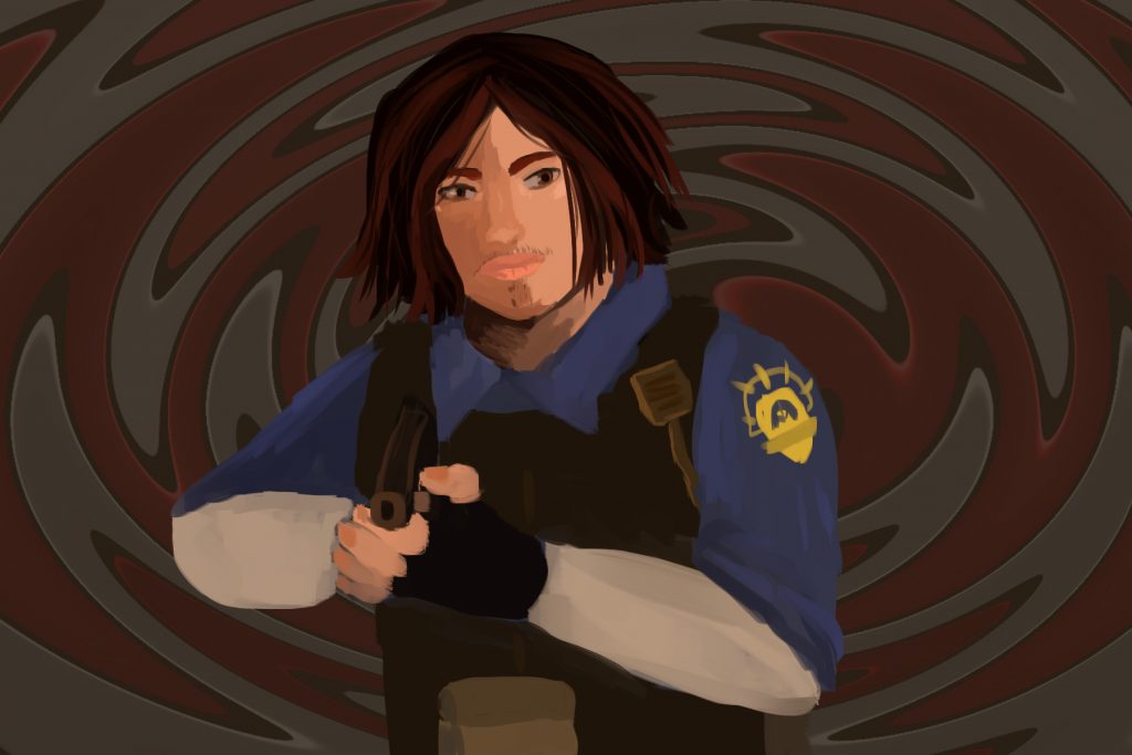 Illustration of character from Resident Evil