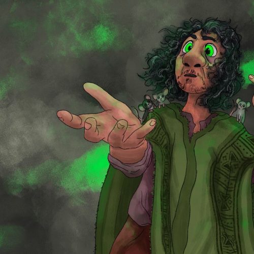 Illustration of Bruno from Disney's "Encanto" for a review of "Encanto."
