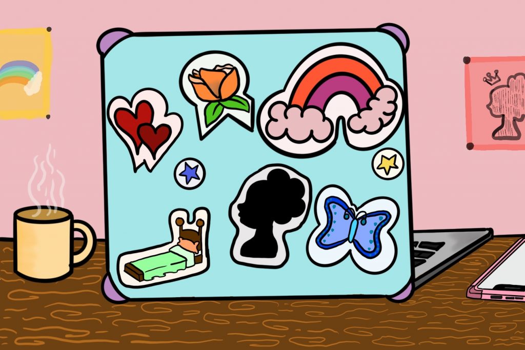 A laptop used to go to school from home.