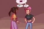 Illustration of two people in conflict