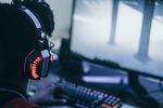 someone gaming at a computer
