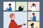 Illustration of Zoom screen in article about social media