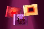 An illustration of various album covers
