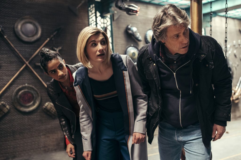 The cast from the new Doctor Who Legend of the Sea Devils