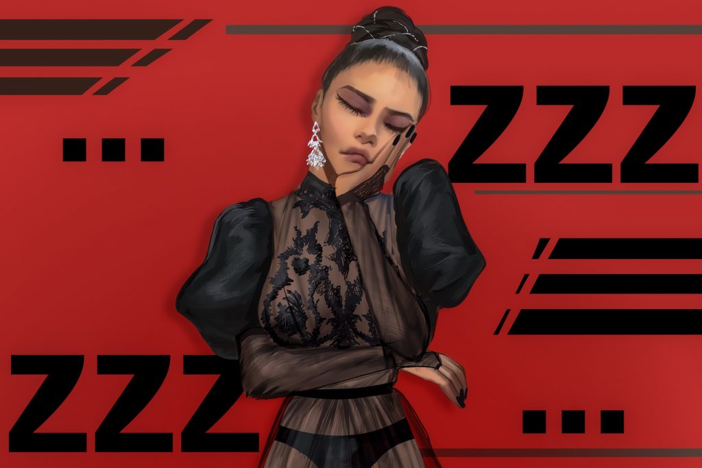 Illustration of a female celebrity representing why the Met Gala is no longer relevant.