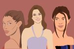 An illustration of three celebrities who are nepo babies.